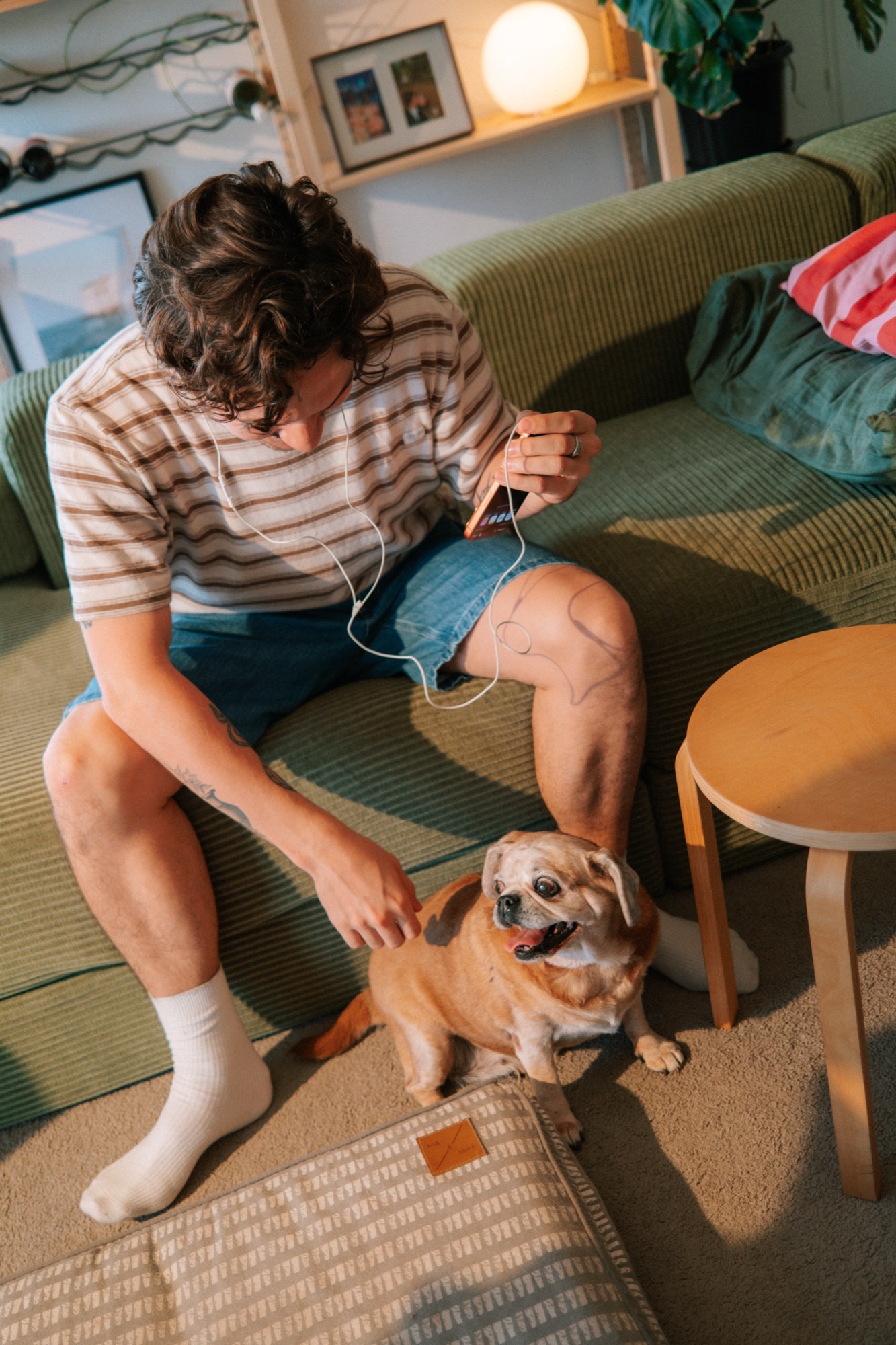 Music Is Better Shared — dog gets the pats