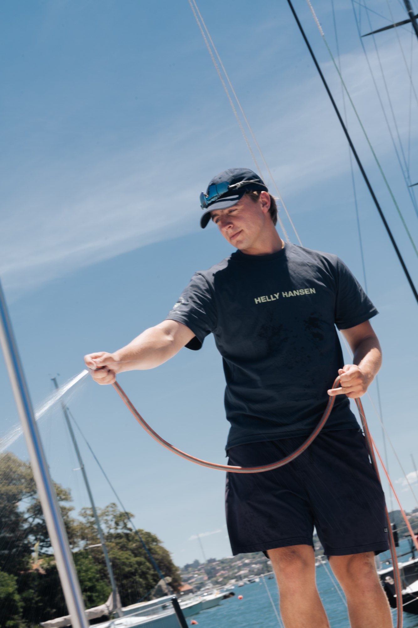 Trusted by professionals — hosing her off